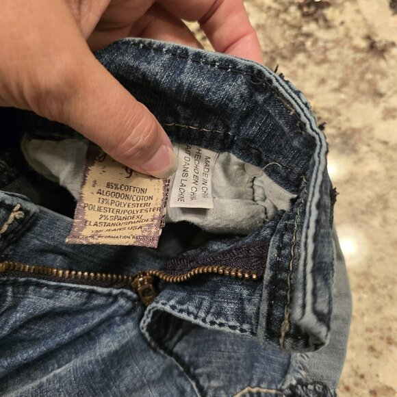 Set Lot Of 2 YMI + ZD Juniors jean shorts, bundle size 9, cotton Distressed Y2K - Picture 6 of 16